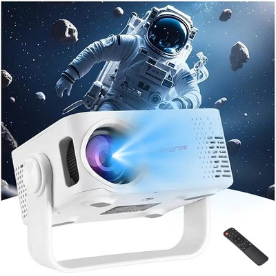 Mini LED Projector 1080P Full HD Portable Android Projector WiFi Home Movie HDMI - image 1 of 4