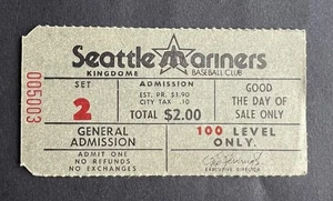 Vintage 1979 Seattle Mariners Ticket Stub General Admission Kingdome Seattle WA. - Bild 1 von 2