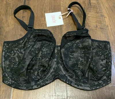 Panache 34H Idina Black  Balconnet Underwire Cup  Bra Style 6961 NWT - image 1 of 4