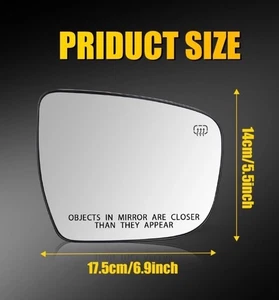 Right Passenger Side Mirror Glass For 2014-2020 Nissan Rogue with Power Heated T - Foto 1 di 3