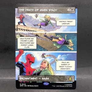 Magic The Gathering Marvel's Spider-Man Borderless The Death of Gwen Stacy 0223 2025 (raro) - Imagen 1 de 2