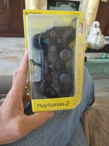 OEM Sony Playstation 2 PS2 Dual Shock 2 Black Analog Controller New - Picture 1 of 3