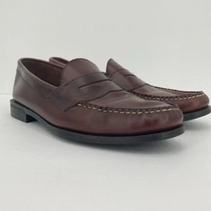 GH Bass Mens Loafers Size 10.5 D Brown Penny Loafer Weejuns Leather Dress Shoes - Picture 1 of 16