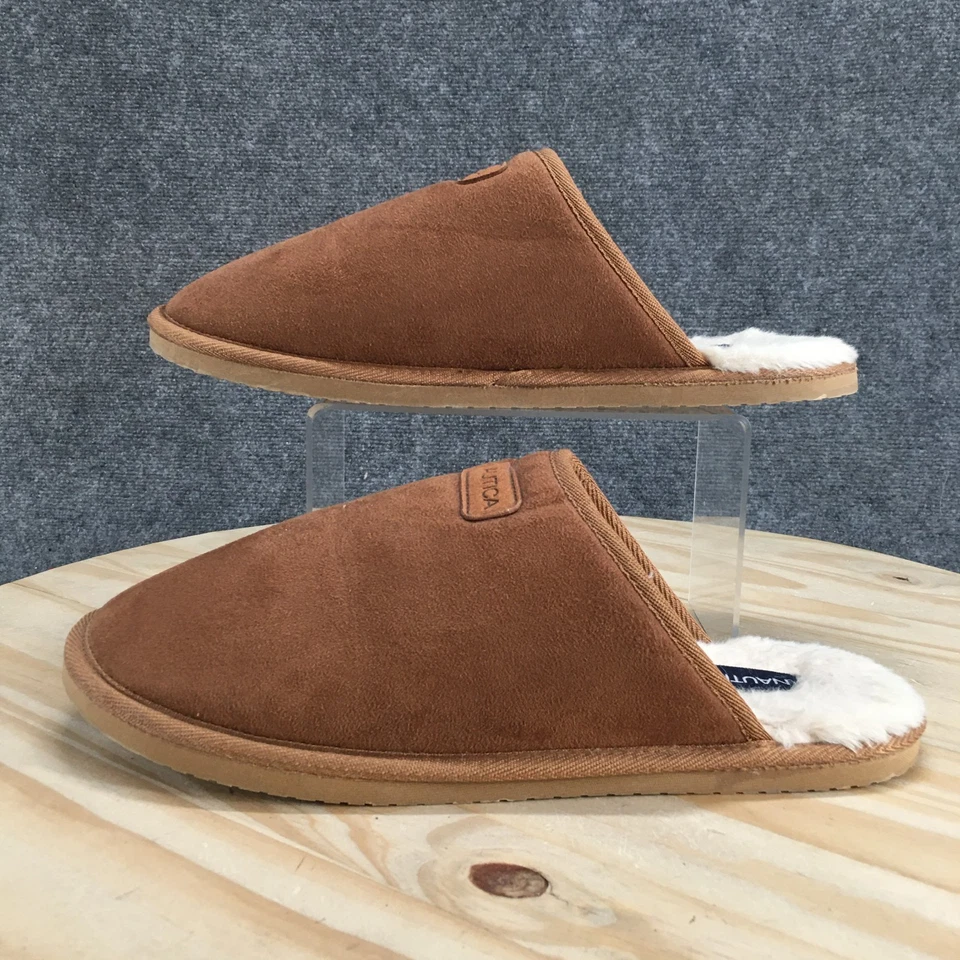 Zapatilla Nautica Mule para Hombres 11-12 Marrón Somersby Microgamuza Sin Cordones Forrada de Piel Sintética Foto 1 de 4