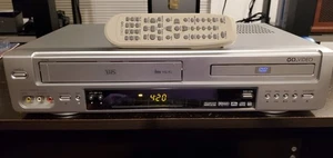 GO VIDEO (DV2150) DVD/VCR Player Recorder w/Remote (100% Works) Silver VHS/DVD - Picture 1 of 12