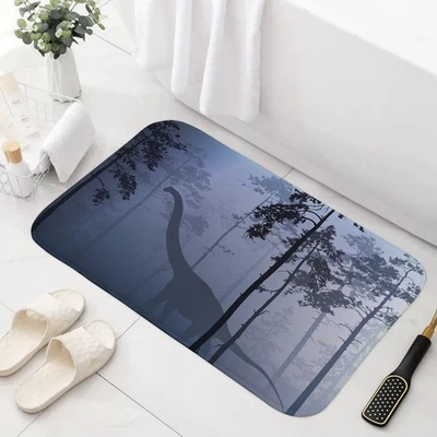 Alfombra de baño de dinosaurio alfombra para baño, animales rapaces jurásicas dinosaurios niños yo... Foto 1 de 3