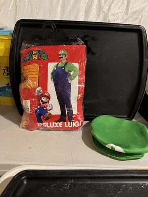2012 Super Mario Bros. Deluxe Luigi Niño Disfraz L 12-14 Nintendo Sellado Nuevo Foto 1 de 2