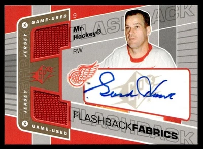 2007-08 SPx Flashback Fabrics Autograph Gordie Howe Auto Detroit Red Wings #136 - Image 1 of 2