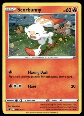 Pokemon TCG SWSH: Sword & Shield Promo Cards #SWSH244 Scorbunny LP - Image 1 of 2