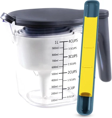 11 Pieces Measuring Cups and Spoons Set, Includes 10 Stackable Measuring Cup wit - Image 1 of 4