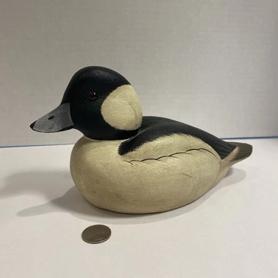 VINTAGE BUFFLEHEAD DRAKE DUCK DECOY by Ducks Unlimited (Bin 4) - Image 1 of 4