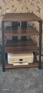 Hifi Stand & Record player stand 4 tier walnut wood stand - Picture 1 of 2