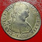 1808 LIMA PERU 8 REALES WILD ELLIPTICAL CLIPPED PLANCHET ERROR