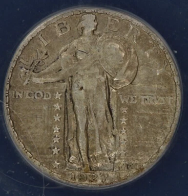 Cuarto de cuarto Standing Liberty 1927-P 1927 25c ANACS - EF45 XF45 Foto 1 de 4