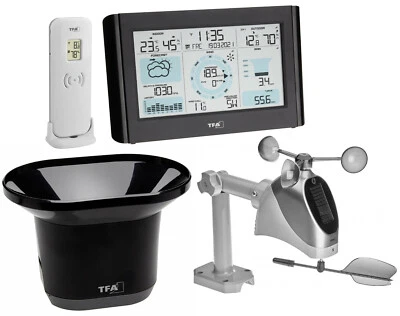 TFA 35.1161.01 Weather Pro Funk-Wetterstation Regenmesser Windmesser Vorhersage  - Bild 1 von 4