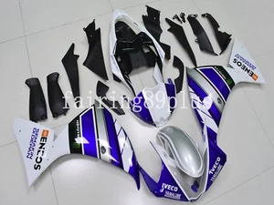 Blue White Silver ABS Injection Mold Fairing Kit Fit for 2012 2013 2014 YZF R1 - Picture 1 of 7
