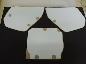 1990 KAWASAKI KX125 KX250 NUMBER PLATE DECAL SET VINTAGE MOTOCROSS - Picture 1 of 1