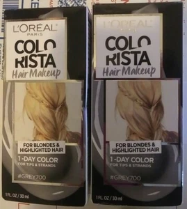 2 boxes L'OREAL Colo Rista Hair Makeup Blondes/Highlights ~ 1 Day Color Gray700  - Picture 1 of 2