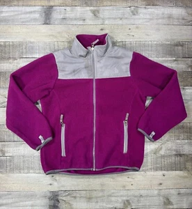 The North Face Jacket Girls Large Purple Fleece Polartec Outdoor Casual Full Zip - Picture 1 of 19