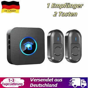 Mini Funkklingel Wasserdicht Kabellose Türklingel Set, 400M klingel haustür - Bild 1 von 7