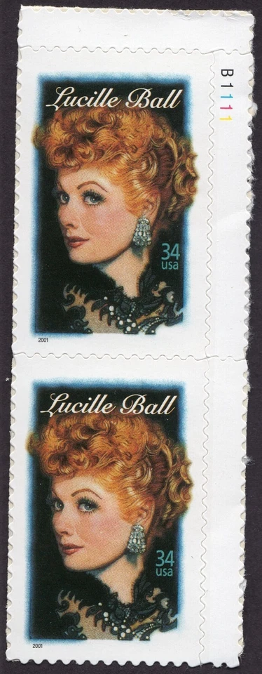 Scott #3523 Lucille Ball (Legends of Hollywood) Vertical Pair of Stamps - MNH - Image 1 of 1