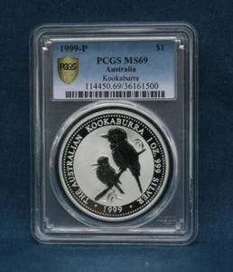 1999-P $1 AUSTRALIA KOOKABURRA PCGS MS69 *RARE* - Picture 1 of 2