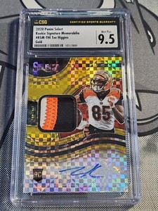 2020 PANINI SELECT TEE HIGGINS ROOKIE PATCH AUTO GOLD #06/10 BENGALS CSG 9.5 10 