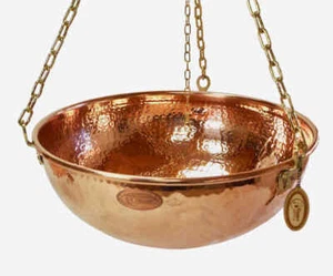 CopperGarden cuvette en cuivre 10L | bassin avec poignée et chaîne de suspension - Imagen 1 de 8