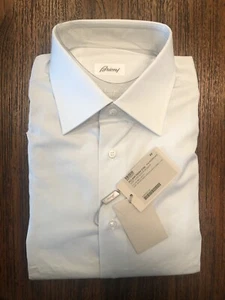 BRIONI Dress Shirt Size 17.5 / 44, Regular Fit, Sea Foam Green, Made In Italy - Picture 1 of 11