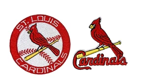 (2) St. Louis Cardinals Team +circle Logo Embroidered 3in Iron / Sew-On Patch - Picture 1 of 5