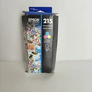 Cartucce di inchiostro EPSON 215 tricolore/nero capacità standard scadenza 12/27 scatola schiacciamento - Foto 1 di 4