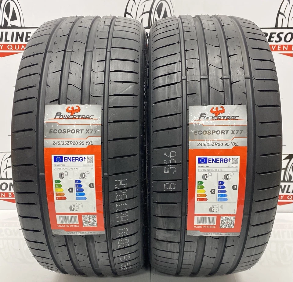 2 X 245 35 20 POWERTRAC 95Y XL 245/35R20 BRAND NEW M+S TYRES C B LABELS 2453520 - Image 1 of 4
