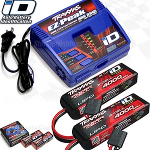Traxxas EZ-Peak Charger 2970 & (2) 11.1v 4000mAh LiPO Battery 2849x RUSTLER VXL - Picture 1 of 3