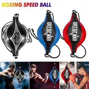 Double End Speed Ball Boxing Dodge Bag MMA  Focus Punching Floor to Ceiling Rope - Picture 1 of 13