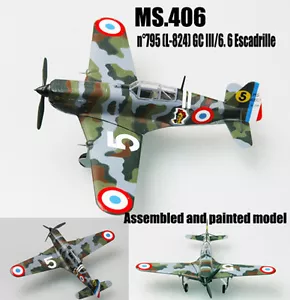 MS 406 French fighter aircraft 6 Escadrille 1/72 no diecast Easy model plane - Picture 1 of 5