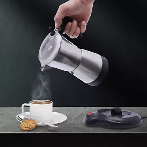 300ml Elektrische Kaffeemaschine Espressokocher 6 Tassen Italia Mokka Kanne 480W - Bild 1 von 20