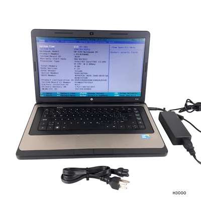 Hp 630 Notebook Pc 15.6" Laptop i3 CPU M370 4GB RAM 500GB HDD Boots/Bios H3000 - Image 1 of 4