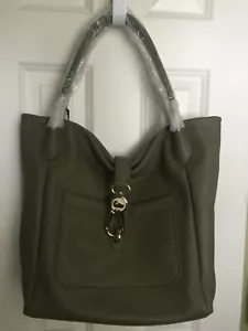 Dooney & Bourke Belvedere Logo Lock Tote BBELV0886 OLOL Olive - Picture 1 of 7