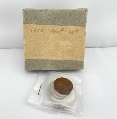 Juego de monedas de plata 90 % de colección de Estados Unidos 1954-P caja original y plástico Foto 1 de 4