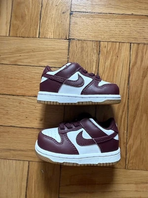 Nike Dunk Low BTE TD White Burgundy Crush HJ9285-100 Toddlers Size 4C  - Image 1 of 4