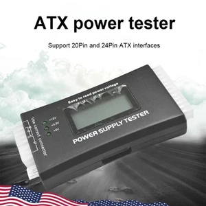 20/24 Pin Tester zasilania Wyświetlacz LCD PC Pomiar mocy do ATX BTX ITX TFX - Zdjęcie 1 z 12