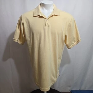 Vintage Lands' End Student Poloshirt Herren Größe Large gelb Baumwolle hergestellt in den USA - Bild 1 von 7
