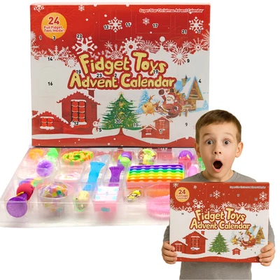 TRENDI Fidget Advent Calendar 2025 – 24 Days Countdown with Sensory Toys for Kids