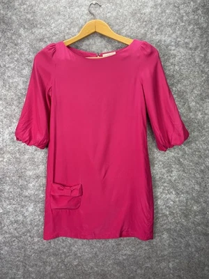 Vestido Annie Griffin Feminino 4 Seda Manga Folhada Bolso Laço Forrado Feito EUA Elegante - Imagem 1 de 4