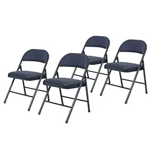 OEF970 Series Premium Fabric Padded All Steel Folding Chairs, Cosmic Blue - Picture 1 of 7