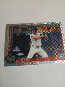 Dylan Dreiling 2025 Topps Pro Debutto Chrome X-Fractor SP #PDC115 Texas Rangers - Foto 1 di 2