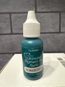 Tsukineko Reinker Dye Ink Refills for Rubber Stamping #160 Winter Green - Picture 1 of 4