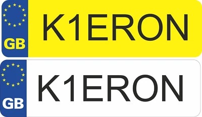 2x Personalised Kid's GB NUMBER PLATE FOR CHILDS RIDE ON CAR, JEEP, TRUCK plates