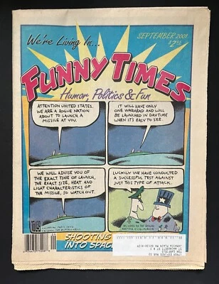 FUNNY TIMES MAGAZINE - Humor, Politics & Fun - September 2001  - Image 1 of 2