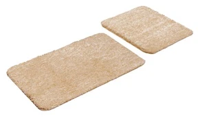 2-teiliges Badematten Set, Badteppich,  "Bahama"  Mikrofaser, beige, meliert - Bild 1 von 3
